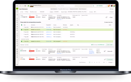 ccMonet AI automated bookkeeping dashboard showing real-time expenses and financial insights