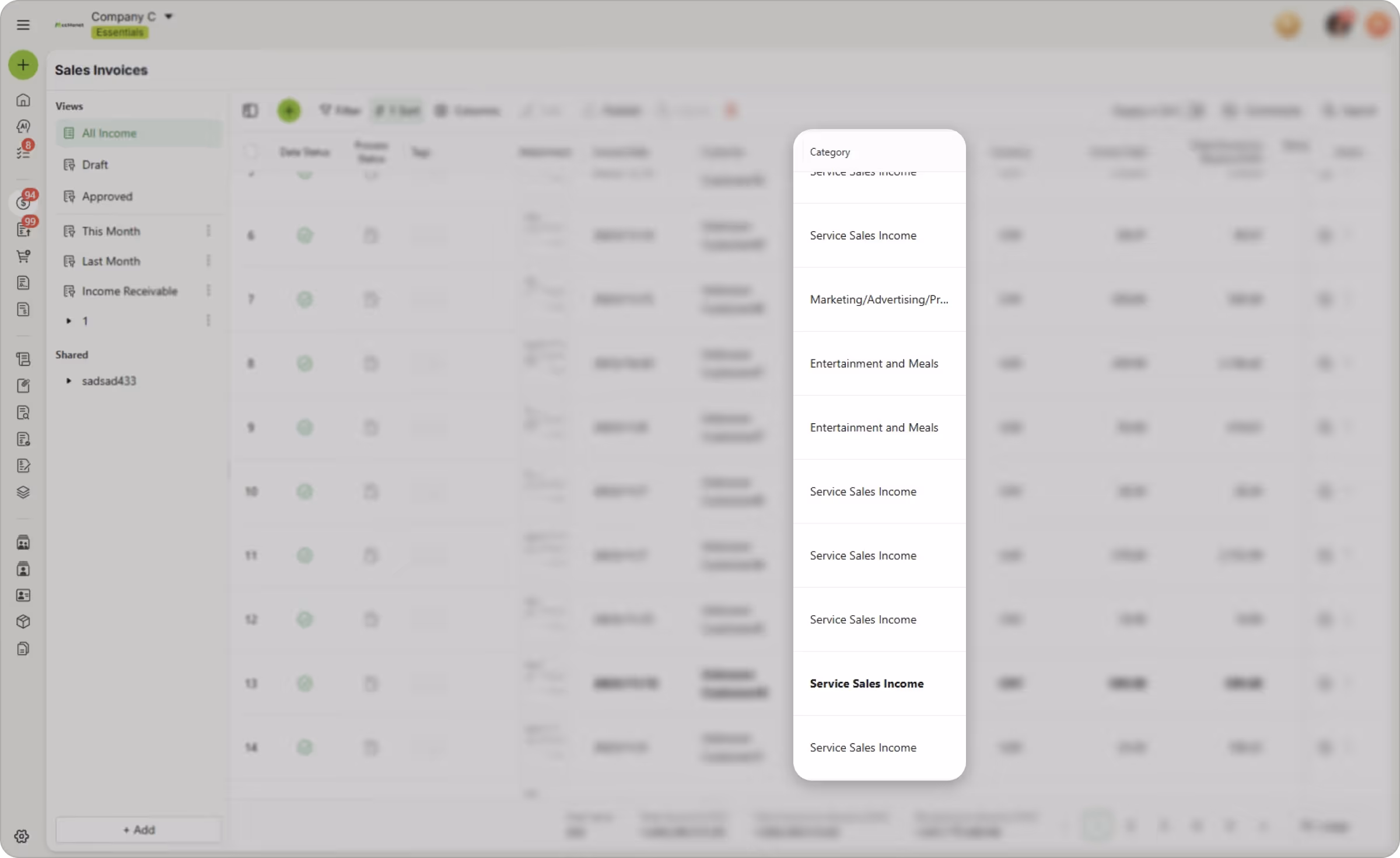 ccMonet AI automated bookkeeping dashboard showing real-time expenses and financial insights