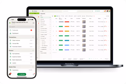 ccMonet AI automated bookkeeping dashboard showing real-time expenses and financial insights